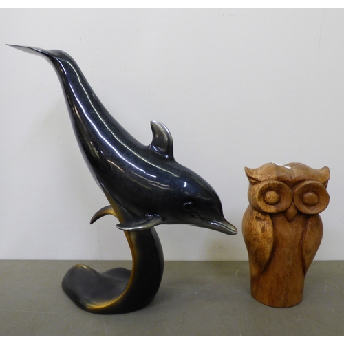 90 - Decorative items: to include six Lladro porcelain figures, featuring a girl being chased by a swan&n... 