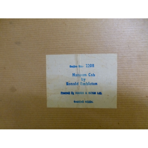 92 - Framed pictures and prints: to include Leslie Owen Davies - 'St Mary's Church, Battersea'&nbsp; oil ... 