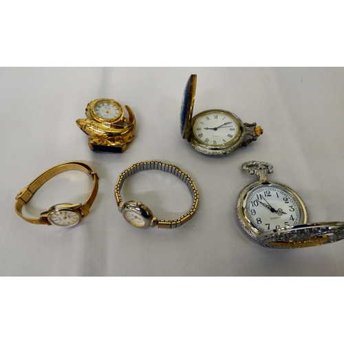 94 - Wrist and pocket watches&nbsp; variously cased and strapped; and various cufflinks&nbsp;