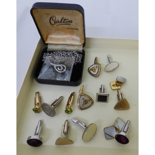 94 - Wrist and pocket watches&nbsp; variously cased and strapped; and various cufflinks&nbsp;