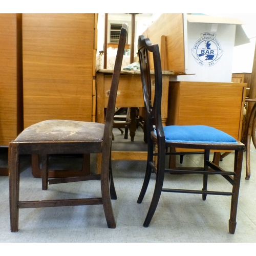96 - Early 20thC and later small furniture: to include a mahogany splat back dining chair; and a mahogany... 