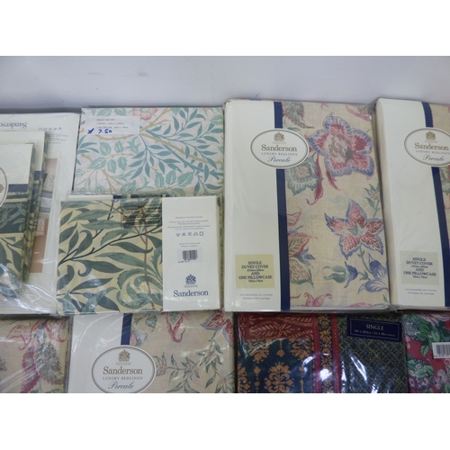 313 - Sanderson and other brands of bed linen&nbsp; variously patterned