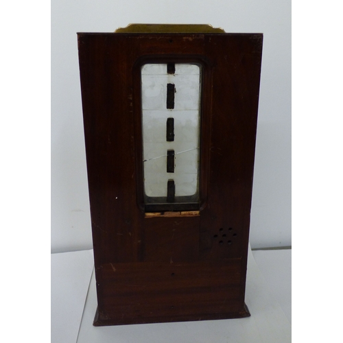 322 - A late Victorian JC Cox mahogany cased counter-top till  (probably incomplete, typically used in Pub... 