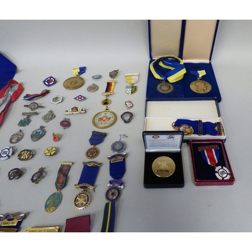 55 - Medals and badges: to include examples from Rotary International and The British Legion