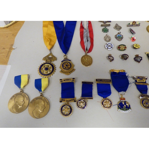 55 - Medals and badges: to include examples from Rotary International and The British Legion