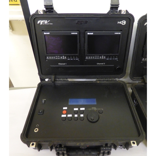 Three early 2000s dual channel input/output professional HD recorders ...