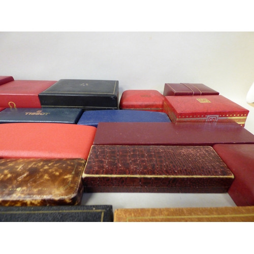Empty watch boxes: to include Classic Red Omega examples some branded