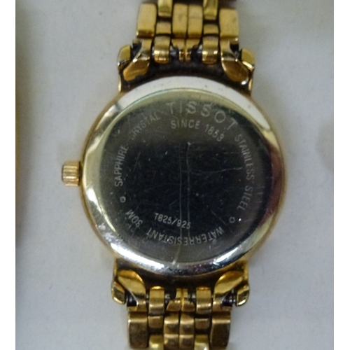 10 - Ladies wristwatches&nbsp; variously cased and strapped: to include a gold plated Omega De Ville, on ... 