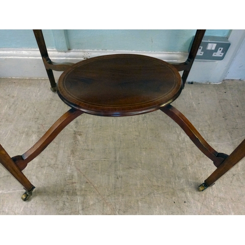 23 - Early 20thC and later small furniture: to include an Edwardian mahogany occasional table, raised on ... 
