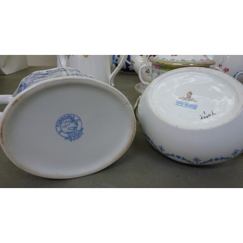 241 - Mid 19thC and later decorative ceramics: to include examples by Crown Staffordshire; Copeland Spode;... 