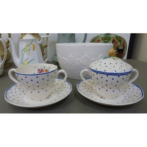 241 - Mid 19thC and later decorative ceramics: to include examples by Crown Staffordshire; Copeland Spode;... 