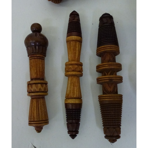 254 - Treen collectables: to include a silver mounted coromandel pin holder&nbsp; 4