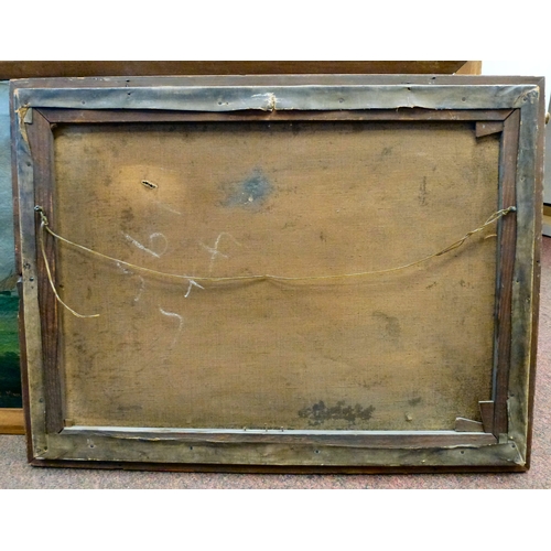 26 - Pictures: to include * Webber - a village scene with a river&nbsp; oil on canvas&nbsp; bears a signa... 