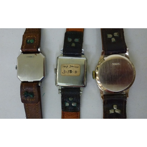 266 - Wristwatches: to include a Mappin stainless steel cased example, faced by an Arabic dial&nbsp;