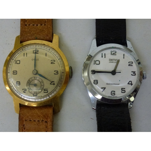 266 - Wristwatches: to include a Mappin stainless steel cased example, faced by an Arabic dial&nbsp;