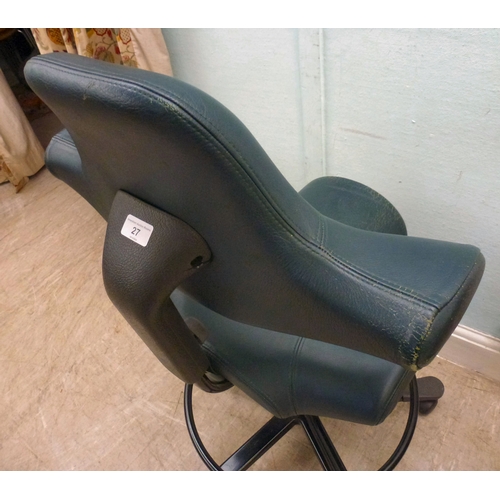 27 - WITHDRAWN   A HAG Capisco height adjustable, office swivel chair