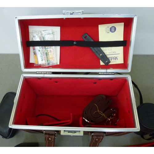 279 - An Asahi Pentax ME Super camera with carry case and accessories