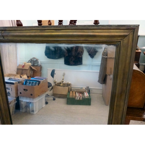 29 - A late 19thC mirror, the plate set in a bronze plated frame  52