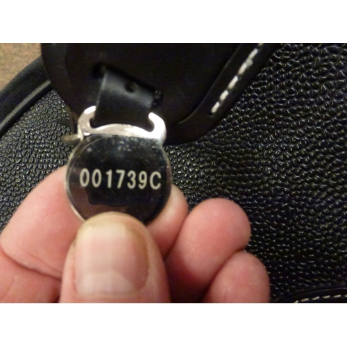 290 - A Mulberry style black hide, wheeled weekend bag&nbsp; 19