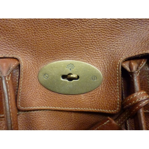 290 - A Mulberry style black hide, wheeled weekend bag&nbsp; 19