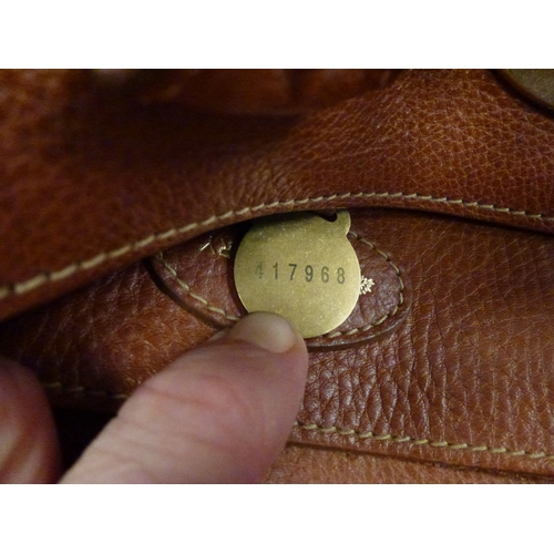 290 - A Mulberry style black hide, wheeled weekend bag&nbsp; 19