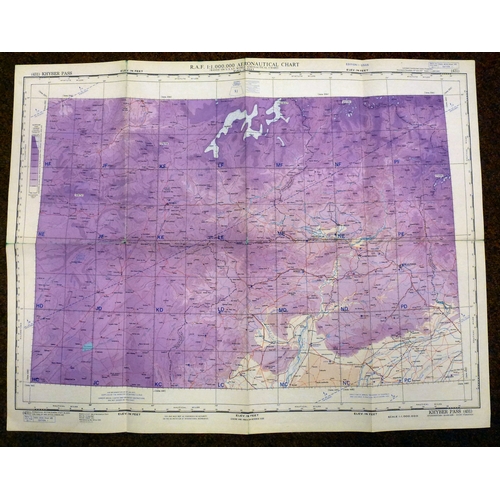 296 - RAF air navigation charts circa 1950s/60s: to include 'British Isles-France' and 'Midway Island-Hawa... 