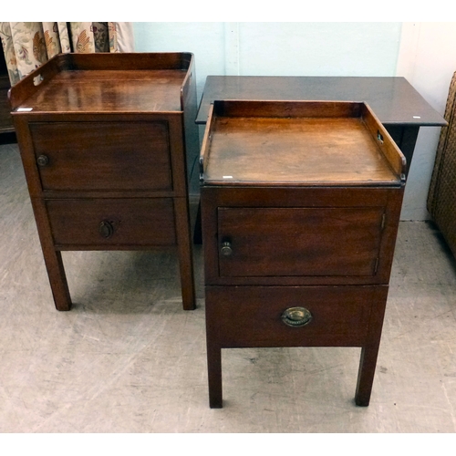 30 - Two George III mahogany bedside commodes  largest 31.5