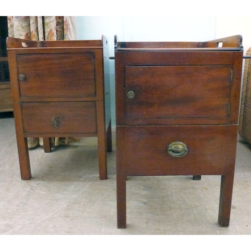 30 - Two George III mahogany bedside commodes  largest 31.5