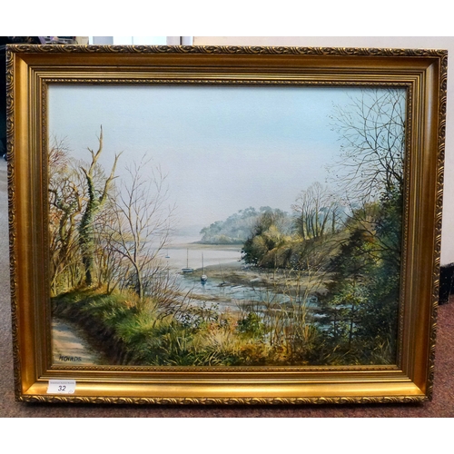 32 - M Childs - 'The Road towards St. Anthony'  oil on canvas  bears a signature  15.5