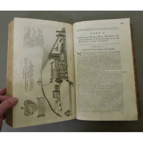 38 - Book, from the personal library of Tim Gosling: 'The Antiquities of Canterbury in Two Parts' by Will... 