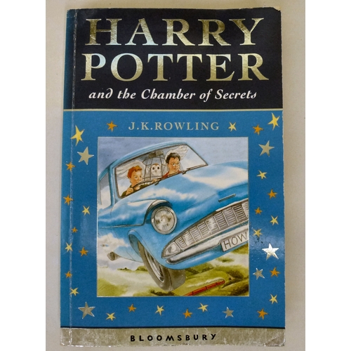 4 - Book: a 1998 paperback, 'Harry Potter and The Chamber of Secrets'  First Edition  signed by JK Rowli... 