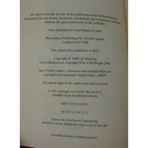 4 - Book: a 1998 paperback, 'Harry Potter and The Chamber of Secrets'  First Edition  signed by JK Rowli... 