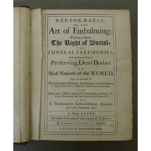 40 - Book, from the personal library of Tim Gosling: 'The Art of Embalming or Nekpokhaeia' in three (comb... 