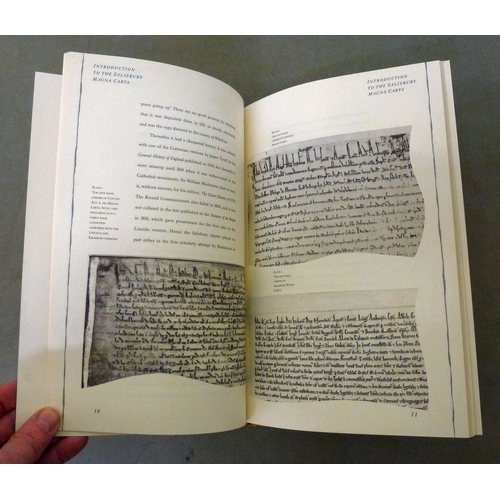 42 - Book, from the personal library of Tim Gosling: 'The Salisbury Magna Carta, The Great Charter' a tra... 