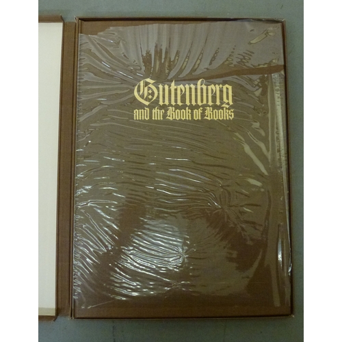 43 - Book, from the personal library of Tim Gosling: 'Gutenberg and The Book of Books' with bibliographic... 