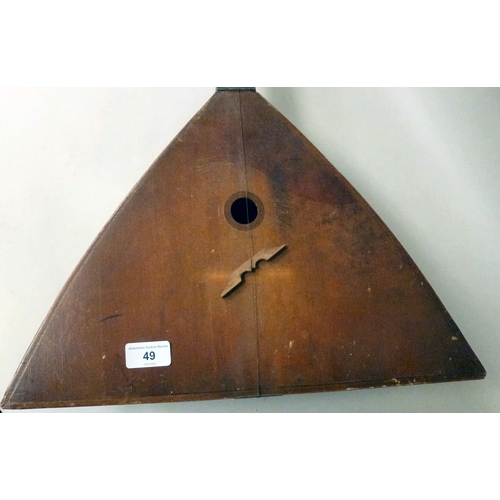 49 - A Russian wooden balalaika of triangular form