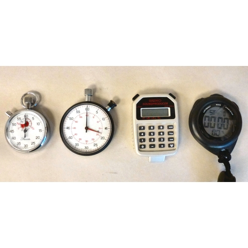 50 - Stop watches: to include a BBC chromium cased example, No.0384