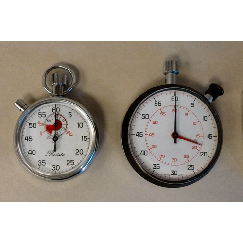 50 - Stop watches: to include a BBC chromium cased example, No.0384