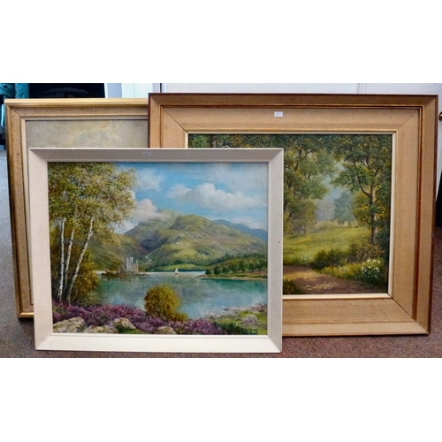 51 - Pictures: to include SA Court - a seascape with crashing waves&nbsp; oil on board&nbsp; bears a sign... 