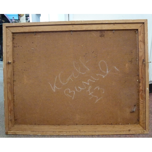 51 - Pictures: to include SA Court - a seascape with crashing waves&nbsp; oil on board&nbsp; bears a sign... 