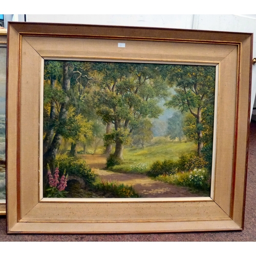 51 - Pictures: to include SA Court - a seascape with crashing waves&nbsp; oil on board&nbsp; bears a sign... 