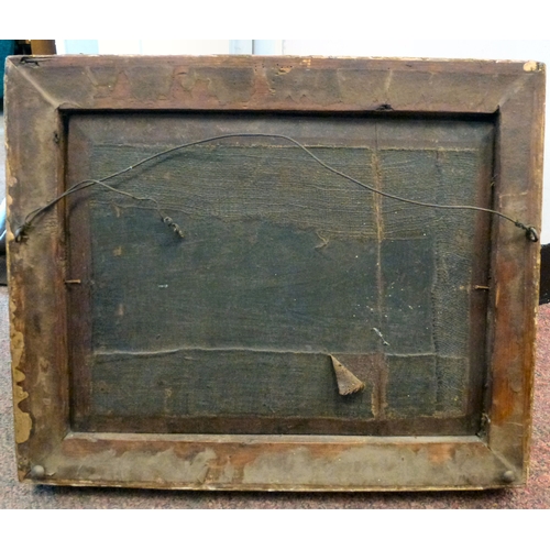 53 - A mid 19thC study, cattle and horses  oil on panel  9