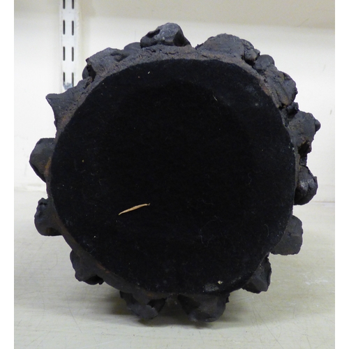 6 - Two pottery sculptures, a bust of a unicorn with a crown around its neck  20