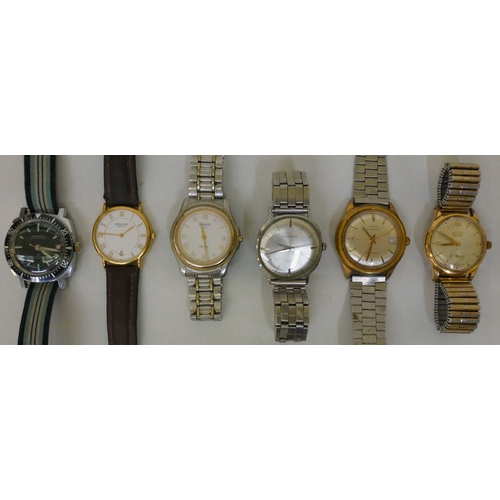 12 - Wristwatches&nbsp; variously cased and strapped: to include examples by Roamer, Raymond Weil and Tim... 