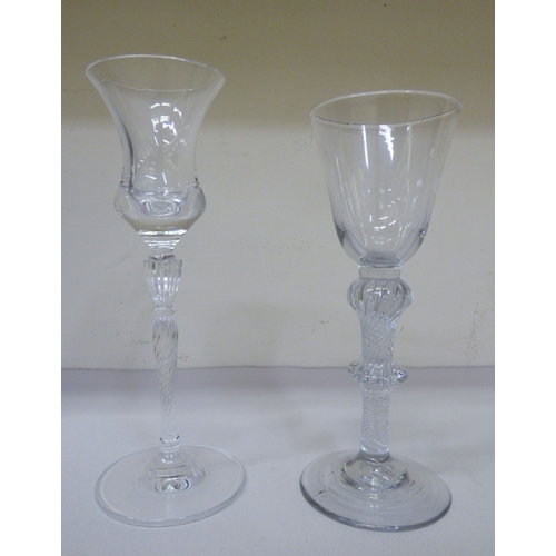 75 - Glassware: to include a late 18thC ale glass with a cotton twist stem&nbsp; 7