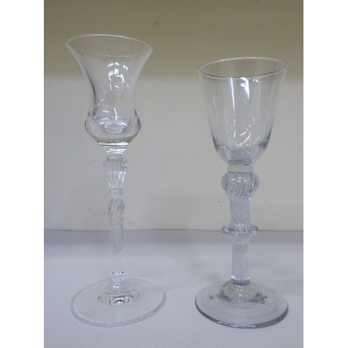 75 - Glassware: to include a late 18thC ale glass with a cotton twist stem&nbsp; 7