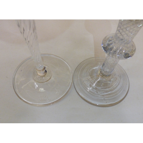 75 - Glassware: to include a late 18thC ale glass with a cotton twist stem&nbsp; 7