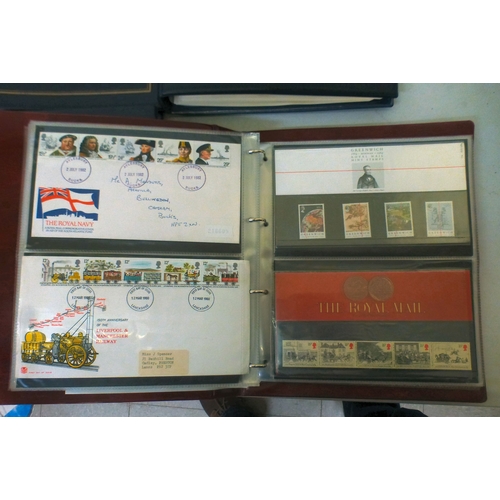 First Day covers, four albums: to include Royal Family related examples