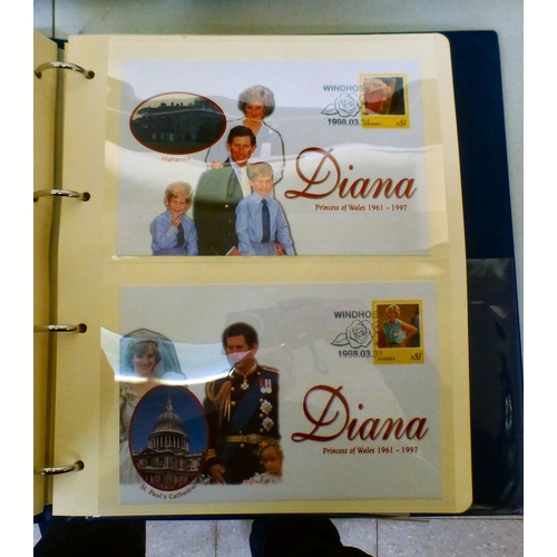 First Day covers, four albums: to include Royal Family related examples
