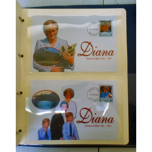 First Day covers, four albums: to include Royal Family related examples